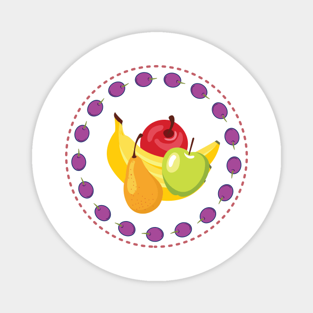 Cut-Out Fruit Stamp Magnet by SWON Design